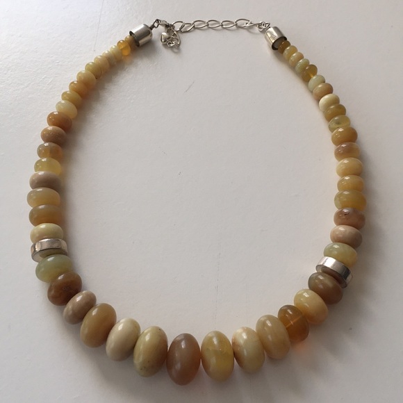 Jay King Vintage Namibian Yellow Opal Necklace - Picture 1 of 10